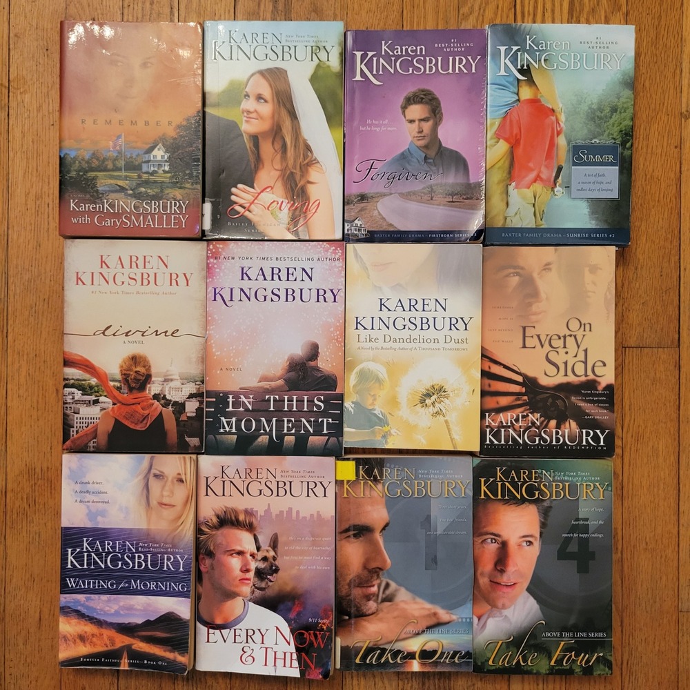 Karen Kingsbury 12 Books Christian Fiction Baxter Family Drama Romance Gift